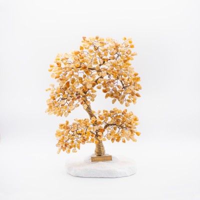 Stromeček štěstí z citrínu 35 cm/Dekorace pro hojnost a energii.