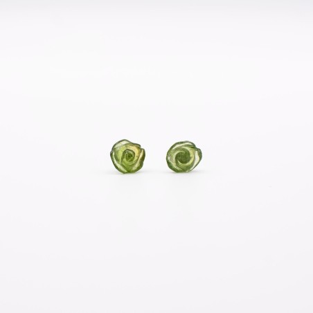 Turmalínové  náušnice stříbrné - květina