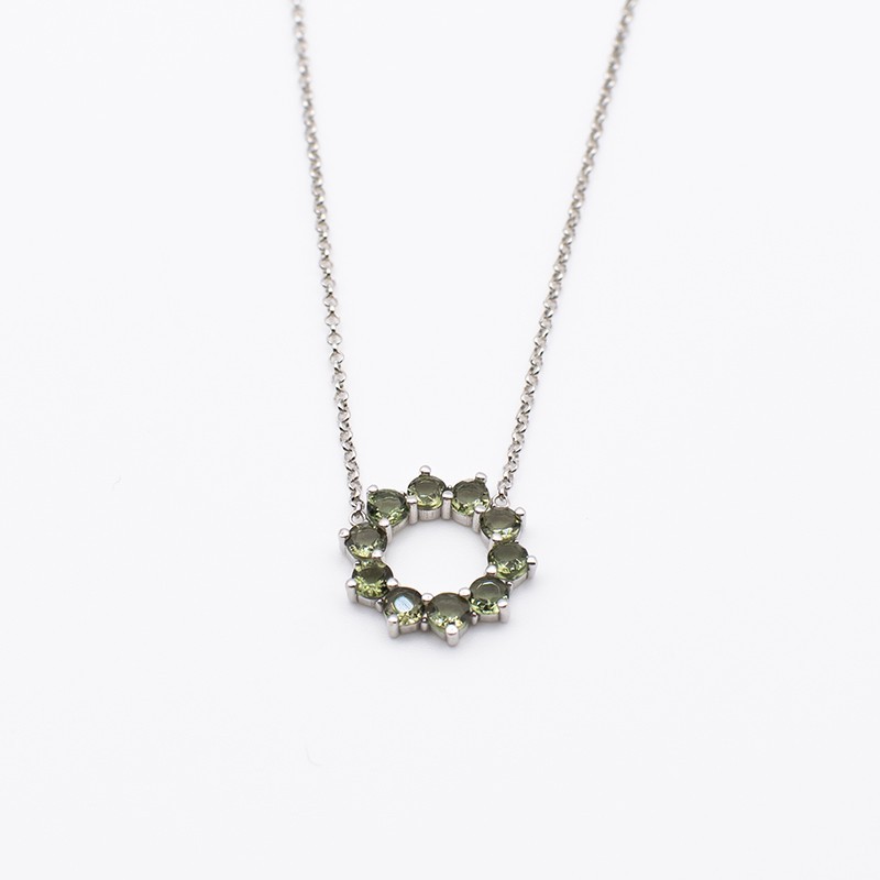 Náhrdelník s vltavíny - kruh Náhrdelník s vltavíny - kruh