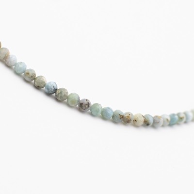 Náhrdelník stříbrný z larimaru - mix barev broušený / Kámen delfínů.