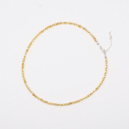 Náhrdelník z přírodního citrinu - zlatavá, teplá barva / Stříbro 925.