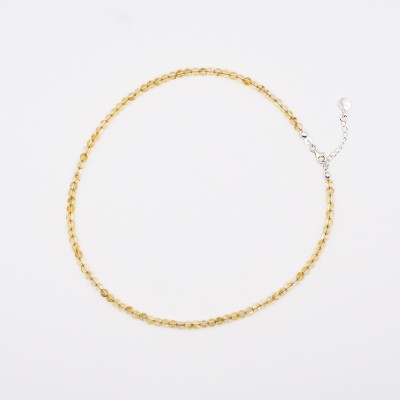 Náhrdelník z přírodního citrinu - zlatavá, teplá barva / Stříbro 925.