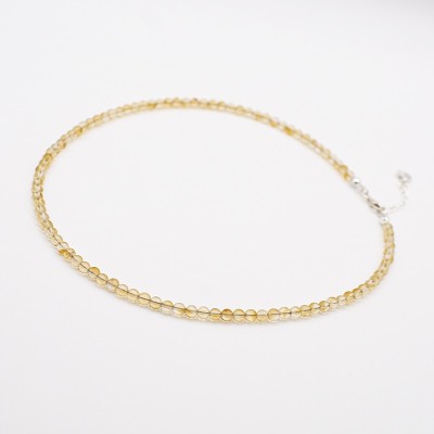 Náhrdelník z přírodního citrinu - zlatavá, teplá barva / Stříbro 925.