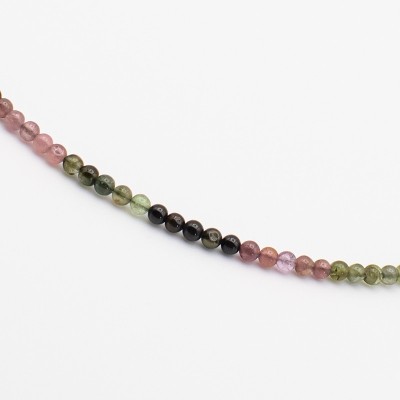 Náhrdelník z melounového turmalínu - jemný lesk / Stříbro 925.