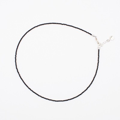 Náhrdelník z černého pravého broušeného  turmalínu / Elegantní přírodní šperk.