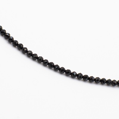 Náhrdelník z černého pravého broušeného  turmalínu / Elegantní přírodní šperk.