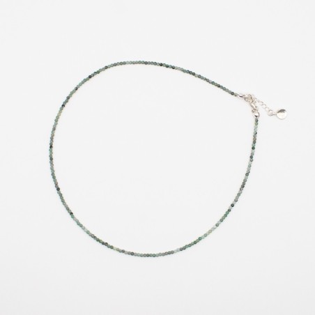 Jemný smaragdový náhrdelník / Stříbro 925.