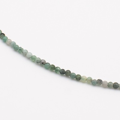 Jemný smaragdový náhrdelník / Stříbro 925.