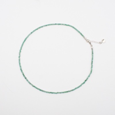 Smaragdový náhrdelník broušený / Stříbro 925.