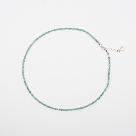 Smaragdový náhrdelník broušený / Stříbro 925.