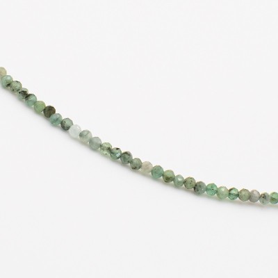 Smaragdový náhrdelník broušený / Stříbro 925.