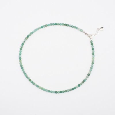 Smaragdový náhrdelník broušený / Stříbro 925.