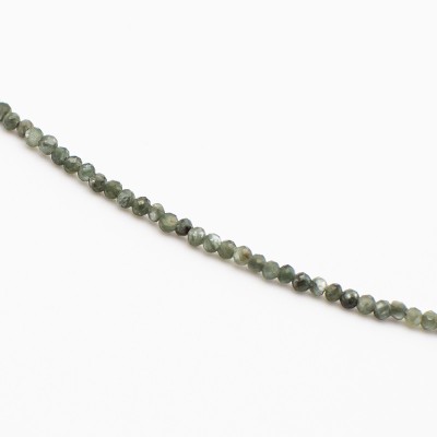 Náhrdelník ze serafinitu - broušené  korálky / Prodlužovací řetízek 925.