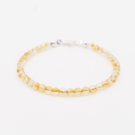 Náramek z přírodního citrinu - přírodní / Stříbro 925.