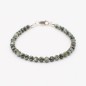 Náramek serafinit stříbro - broušené  korálky