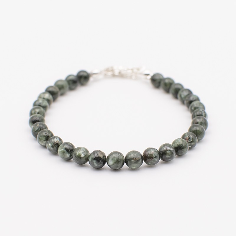 Náramek serafinit ve stříbře kuličky Náramek serafinit ve stříbře kuličky