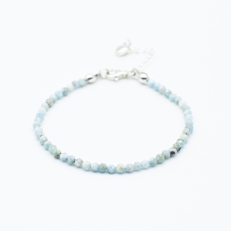 Larimar náramek broušené korálky Larimar náramek broušené korálky