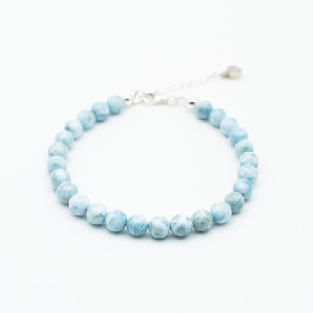 Larimar náramek ve stříbře / Jemný přírodní šperk