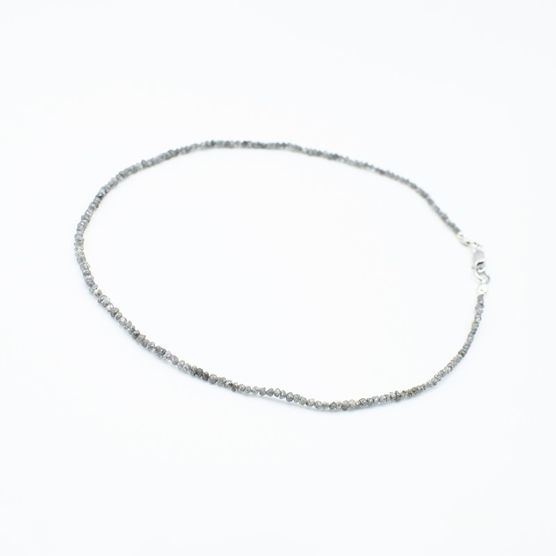 Diamant náhrdelník stříbrný surový