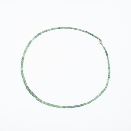 Smaragdový náhrdelník stříbrný - broušený