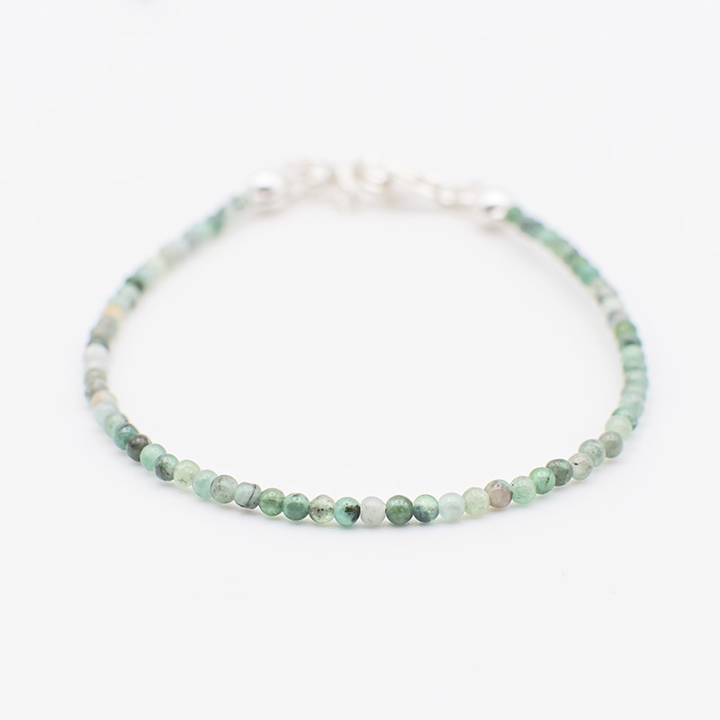 Smaragdový náramek stříbrný Smaragdový náramek stříbrný