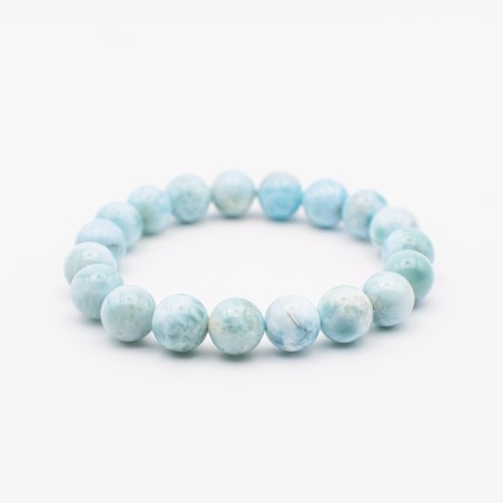 Pravý larimar náramek kuličky / Kámen harmonie a klidu