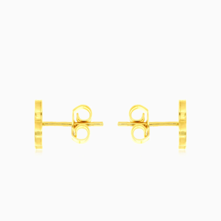 Zlaté náušnice s perletí na puzetku