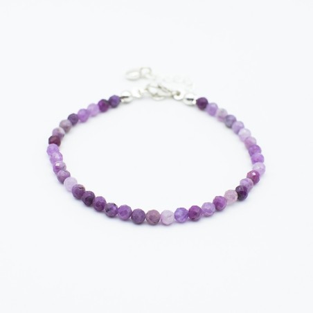 Rubínový náramek broušený