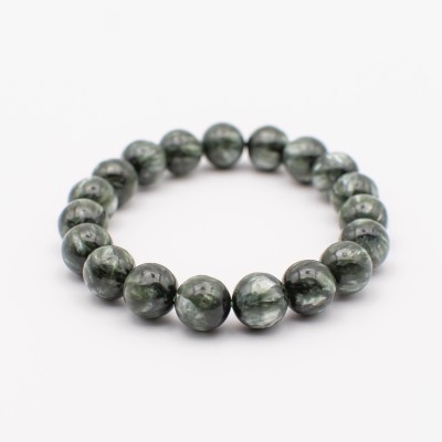 Náramek ze serafinitu  ve tvaru kuličky / Andělský kámen klidu