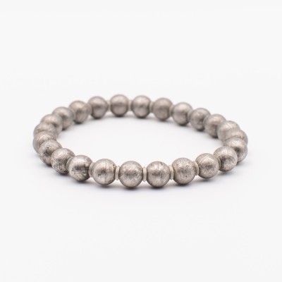 Náramek z meteoritu Muonionalusta tvar 7 mm kuličky / Kus vesmíru