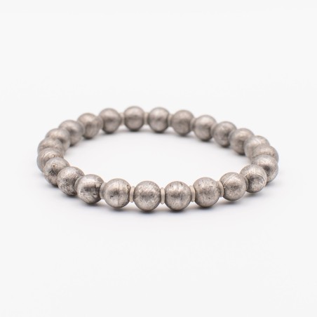 Náramek z meteoritu Muonionalusta tvar 7 mm kuličky / Kus vesmíru