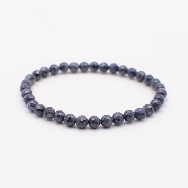 Safír náramek -  broušené korálky