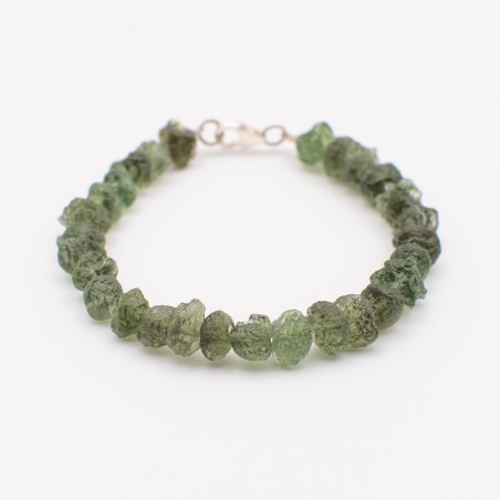 Náramek ze surových vltavínů/ Pravý přírodní vltavínový šperk.